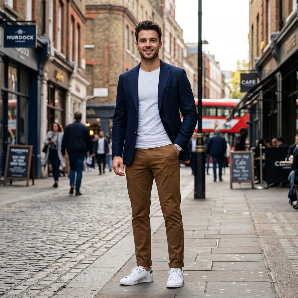 Smart Casual Navy Blazer Outfit