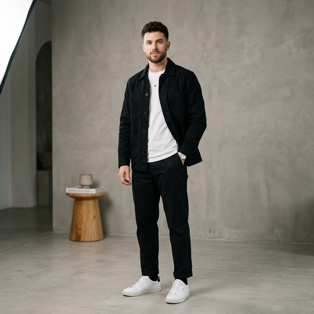 Minimalist Black Overshirt